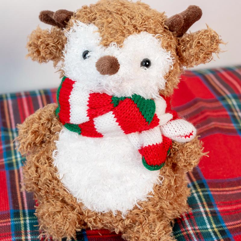 

2024 Christmas Reindeer Scarf & Holiday Figurine Gift 18cm
