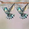 1 Pair Acrylic Colorful Bird Dangle Earrings 2D Hummingbird Hook Earrings Hypoallergenic Women Bird Drop Earrings Fashion Jewelry