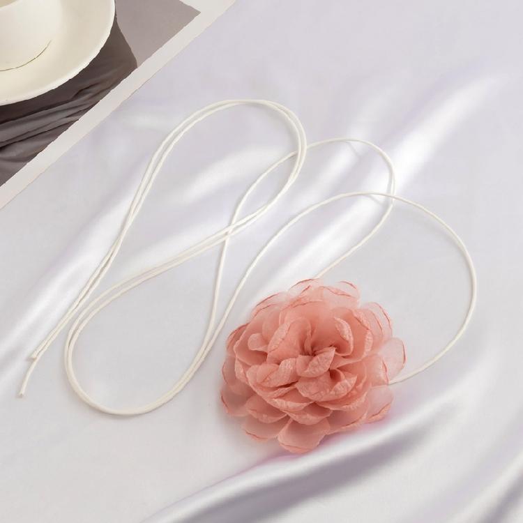 Fashion Trend Mesh Flower Rose Collarbone Chain Temperament Simple Necklace
