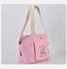 One-Shoulder Lightweight Canvas Crossbody Bag for Small Dog Outings