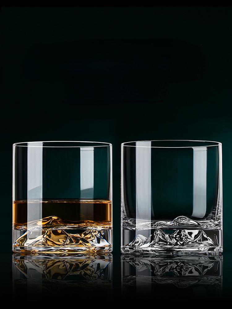 Bicchiere da Whisky Iceberg 3D Stile Giapponese Montagna di Ghiaccio Bicchiere Old Fashioned Bicchiere da Liquore Bicchiere da Whisky Montagna Sottobicchiere Gratuito