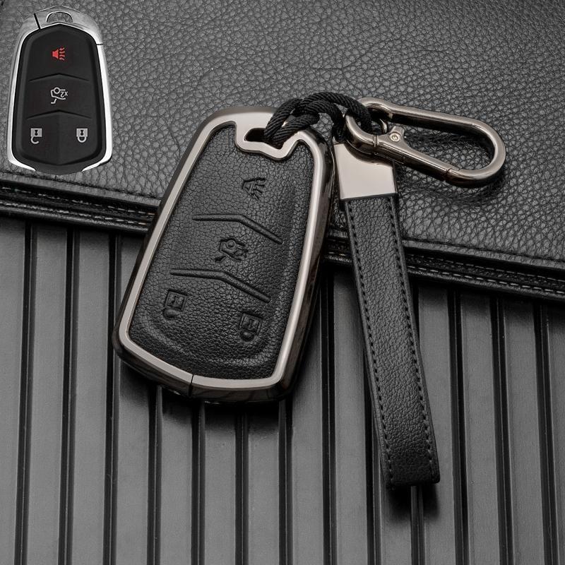 Car Key Case for Cadillac ATS CT6 CTS DTS XT5 Escalade ESV SRX STS XTS 2014 2015 2016 2017 2018 Cove Accessories