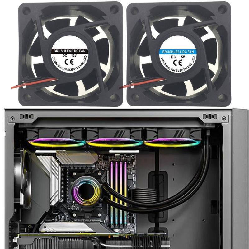 Powerful 60mm Computer Cooling Fan For Gaming PC Servers Heat Dissipation Computer Router CPU Cabinet Accessories