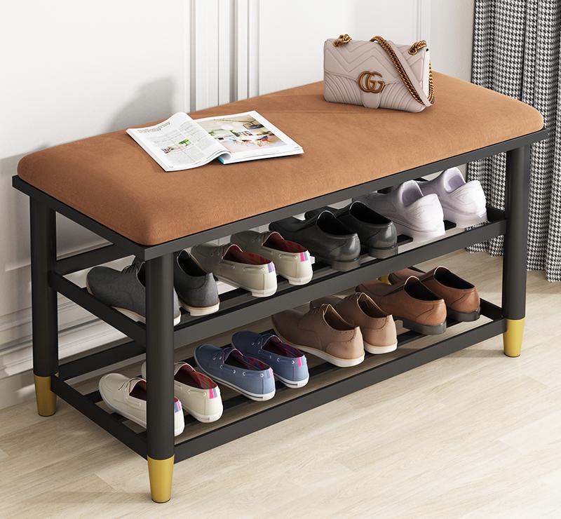 Change shoe stool home door entrance door can sit and wear shoe stool to enter the home shoe cabinet seat stool soft bag