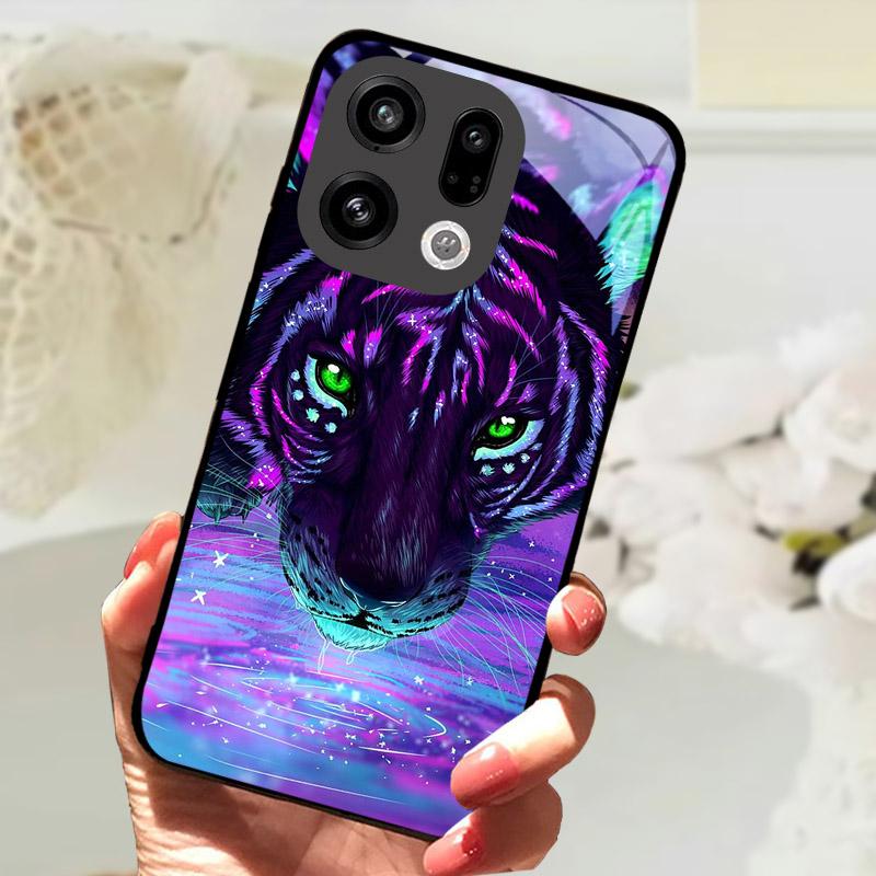 Für OPPO Find X9 Pro Hülle FindX9 PLJ110 Gehärtetes Glas Schutzrückseite Für OPPO Find X 9 X9Pro Handyhülle Stoßfänger Fundas