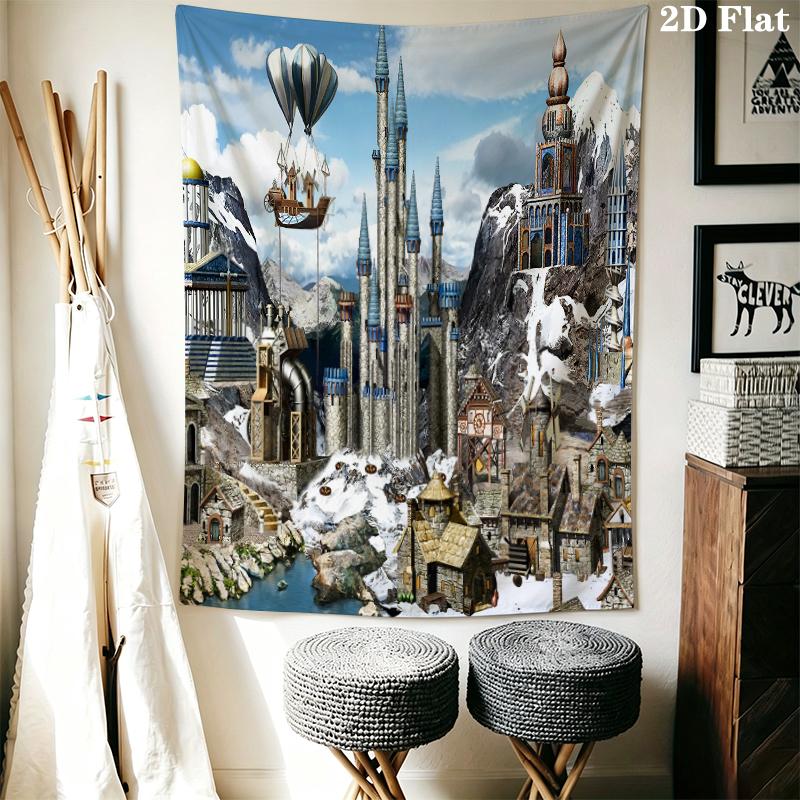 HoMM Game Wall Tapestry Aesthetic Wall Hanging Printed Fabric Blanket Decorative Tapestries for Bedroom Living Room Home Decor