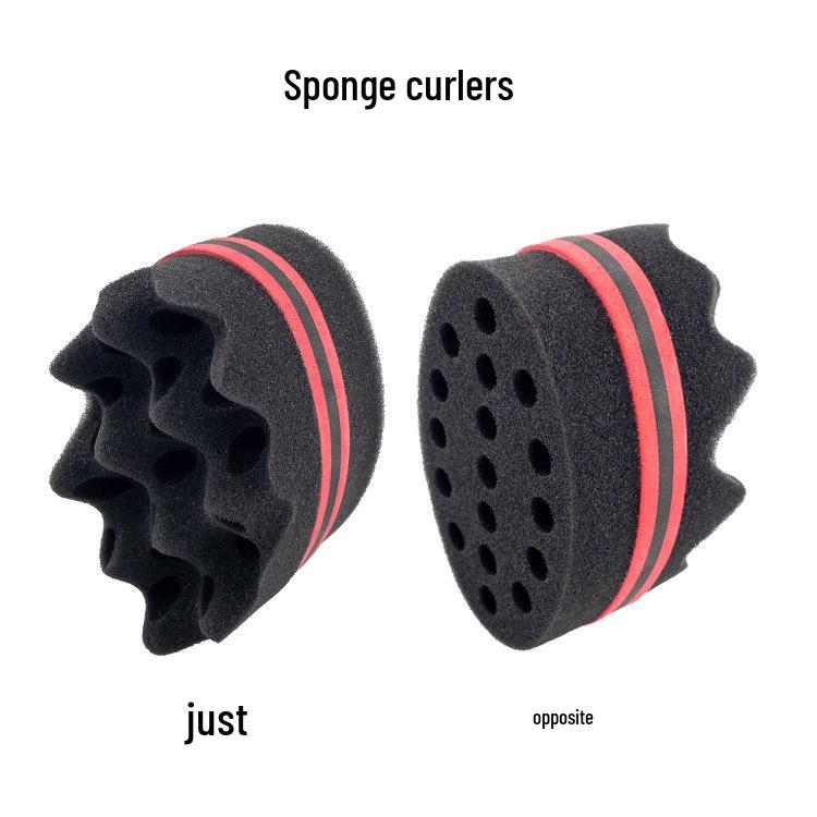 Oval Curling Sponge Roll Brush for Messy or Short Hair
