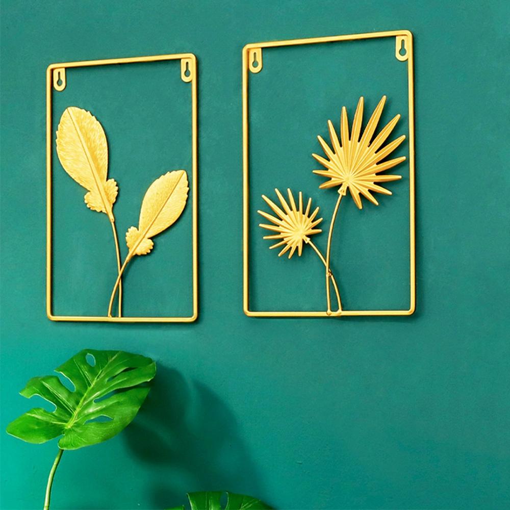 Ornaments Palm leaf Metal Canna Ginkgo Leaf Wall Decoration Room Decor Wall Hanging Ornament