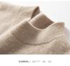 Men's Plus Size Cashmere Pullover: Autumn & Winter Solid Color Half-High Neck Knit Sweater for Business