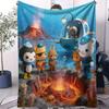 Octonauts Volcano Adventure Cute Cartoon Print Fleece Blanket for Boys Girls Quality Super Soft Blanket for Travel Office Home
