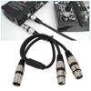 XLR Splitter Cable 3 Pin Male to Dual Female Balanced XLR Y Splitter Cord for Microphone Mixer Ampli