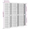 Vidaxl Room Divider, 6-Panel, White, Solid Paulownia Wood