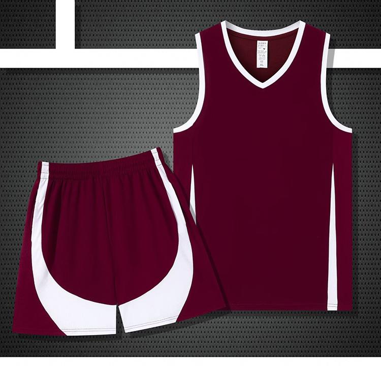 

Basketball Jersey Set Men S Summer College Game Sports Training Team Basketball Jersey Ball Jersey Adult Printing S вино красного