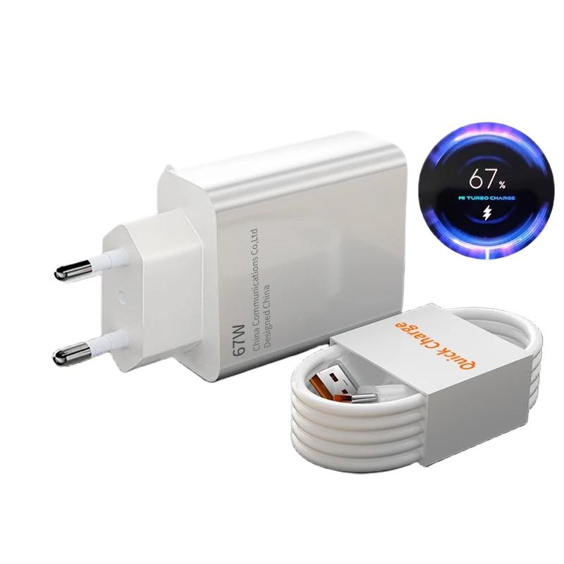 

67 Вт USB быстрое зарядное устройство для Xiaomi 14 13 12 11 10 Ultra Redmi Note 12T 13 Pro Turbo быстрая зарядка USB-кабель для зарядки типа C