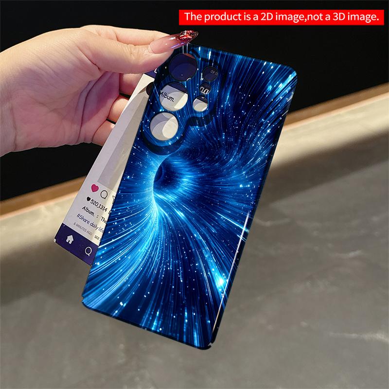 2DFlat Samsung phone case Blue Cosmic Tunnel Phone Case Applicable to Galaxy S22 S23 S24 S25ULTRA S26 A12 A13 A14 A15 A16