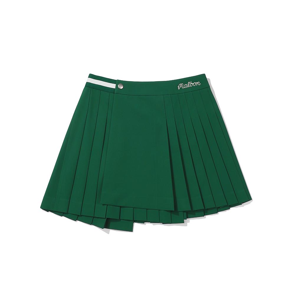 MALBON GOLF Asymmetrical Wrap Skirt Green (Woman)