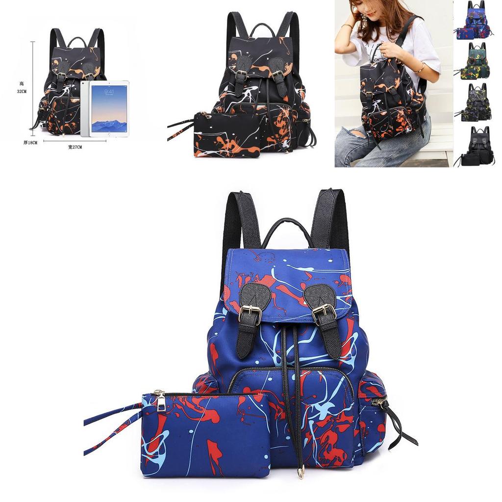 Stilvoller Und Verschleißfester Damen-Nylon-Graffiti-Rucksack Mit Weichem Material