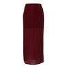 Women Maxi Skirt High Waist Mesh Yarn Cover Perspective Solid Color Skirt