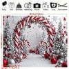 2D Flat Candy Cane Christmas Backdrop Cloth for Xmas & Holiday Themed Photoshoot Decor
