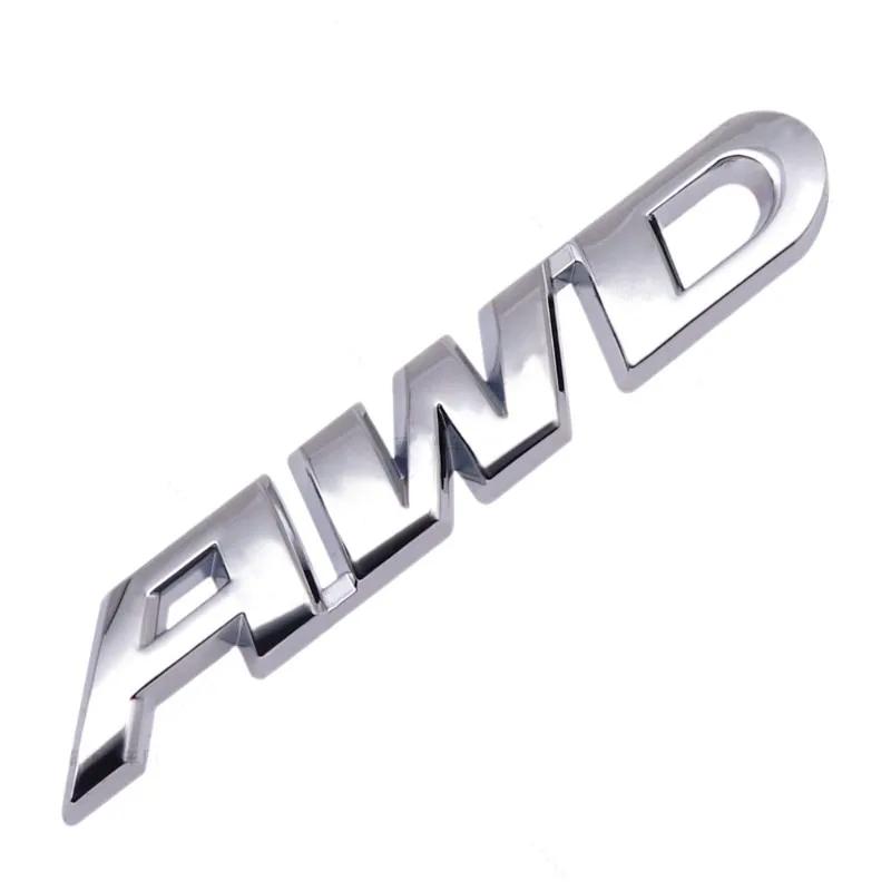 3D Metal Car Letters AWD Logo Emblem Sticker Fender Trunk Badge Accessories For Honda Civic CRV Subaru Mazda Toyota RAV4 Kia