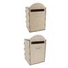 Wooden Wedding Mailbox with Lock Key Plywood Handcrafted Exquisite Vintage Wedding Post Box for Rece