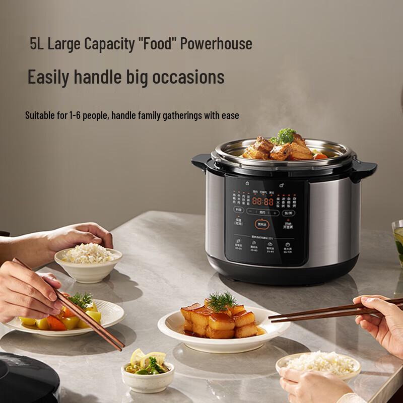 SUPOR 5L Smart Electric Pressure Cooker with Dual Pots CN Plug (adapter Included)