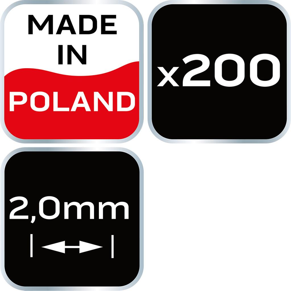 Spacers 2.0 mm, 200 pcs.