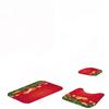 Festive Christmas Shower Curtain And Bathroom Mat Set With Waterproof Material