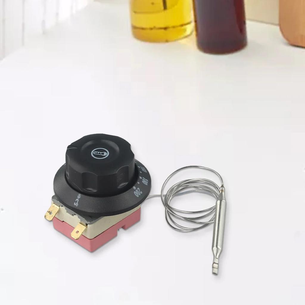 Termostat piekarnika elektrycznego Regulowany przełącznik kontrolera temperatury 60-200℃ 2 piny 60-200 stopni Termostat pokrętła piekarnika elektrycznego frytkownicy