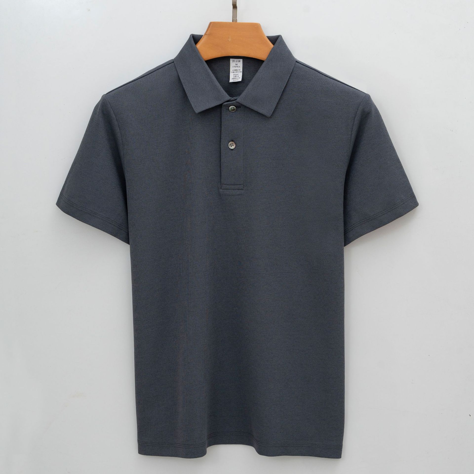 

Премиум Быстросохнущая Мужская Летняя Влагоотводящая Дышащая Футболка с Коротким Рукавом и Воротником Поло Повседневная для Молодежи Минималистичная Легкая Дышащая Футболка S темно-серого