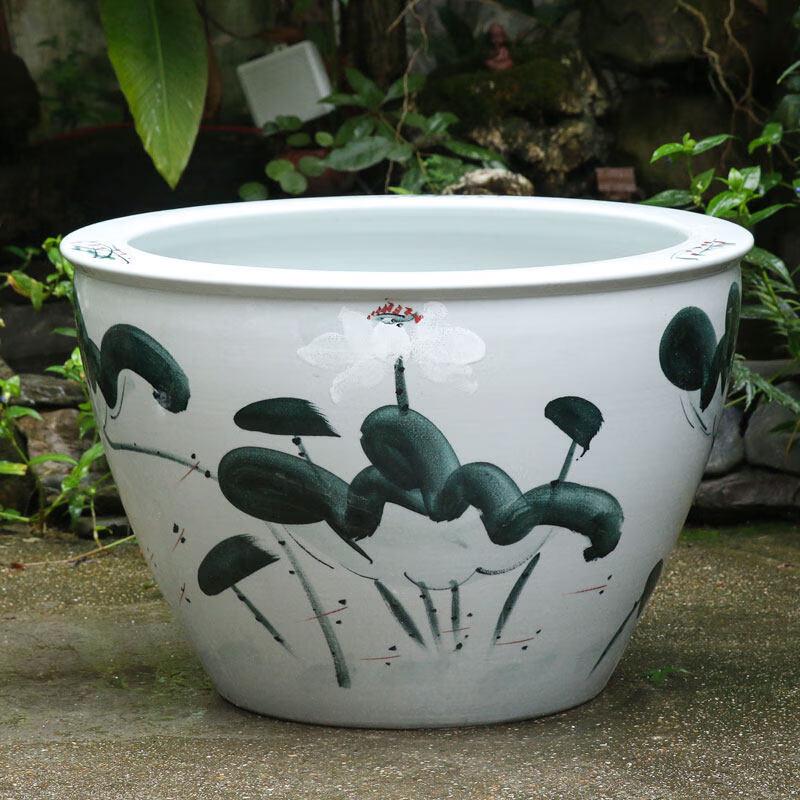 Blue and White Porcelain Garden Planter
