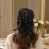 Sequin Headscarf, Multi-Purpose Turban Headband Square Scarf, Adjustable Strap Bohemian Style Head Wrap for Travel Vacation
