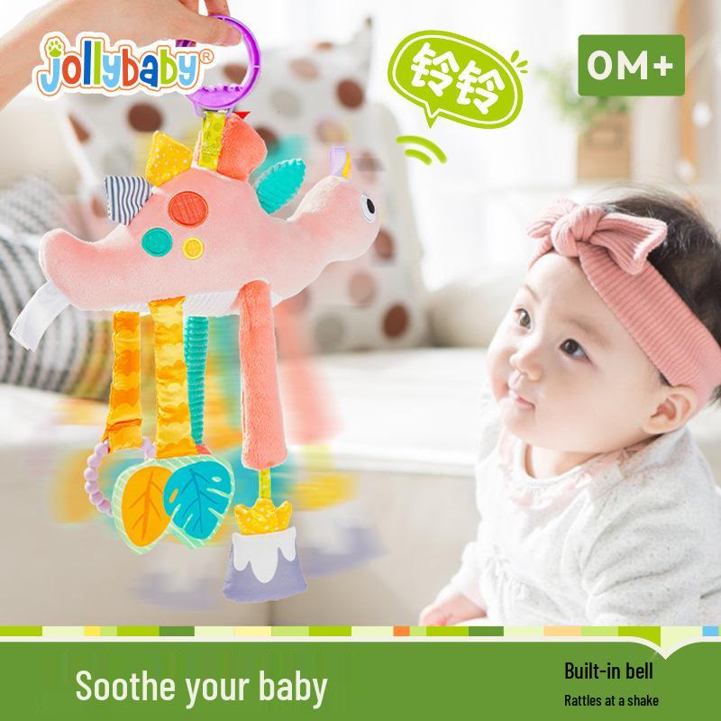 Multifunctional Baby Car Seat Crib Toy: Stroller Pendant, Funhouse Mirror, Soothing Rattle