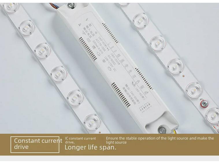 Modern Rectangular Aluminum LED Ceiling Lamp for Bedroom, Study, Living Room, and Engineering Lighting