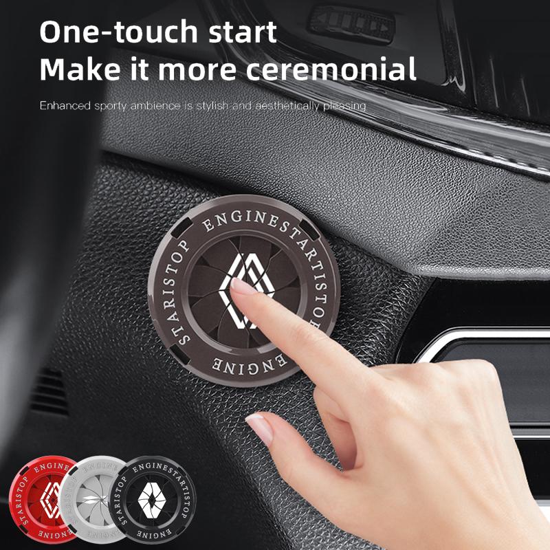 Car Ignition Button Decorative Ring Keyless Start Cover Z For Renault RS Clio Megane 2 3 4 Captur Trafic Twingo Scenic 2 Kadjar
