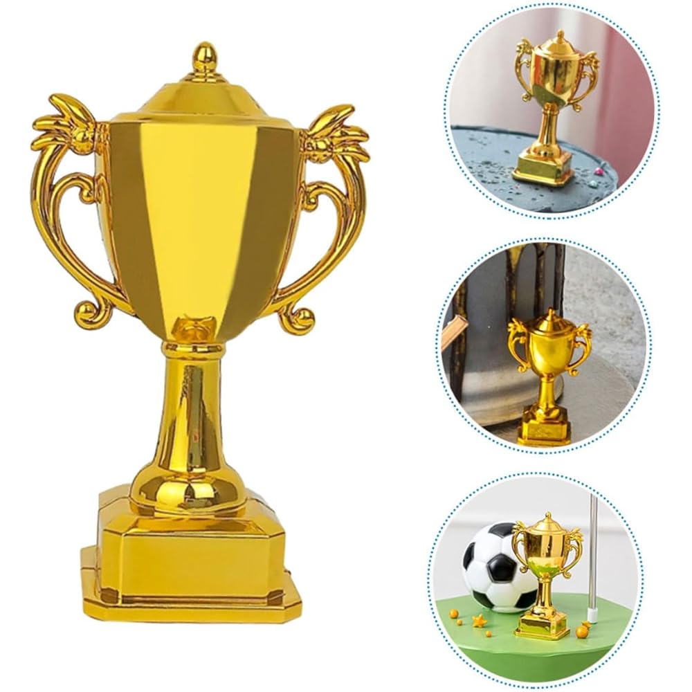 Cabilock Mini Trophy Plastic Small Award 3.35x1.97x1.97 Inches Dollhouse Accessory