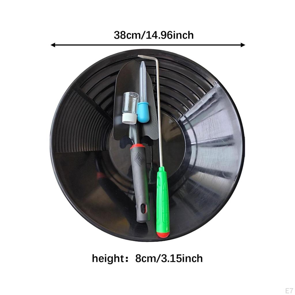 15 Inch Gold Panning Pan Collection Tool Beginners Outdoor Portable Surging Waters