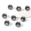 50pcs Acrylic Big Hole Round Spacer Ball Beads Billiards Black 8 Word Beads for Jewelry Making Diy Bracelet Accessories