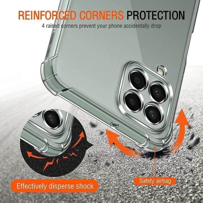 Coque de protection - BOOLING - Samsung Galaxy M33 5G - Silicone - 4 Coins Renforcés - Transparent
