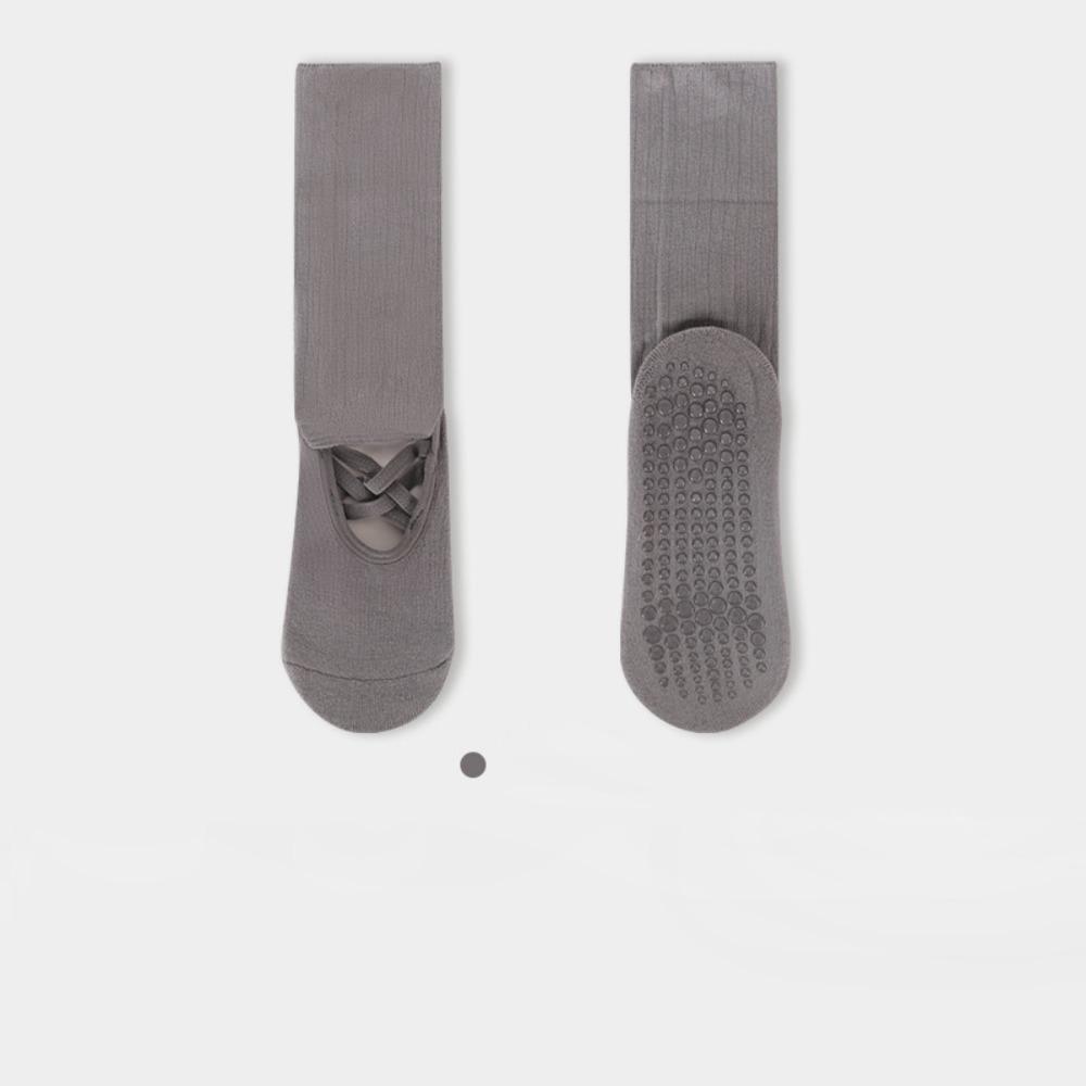 Breathable Yoga Socks Cotton Mid Tube Socks New Pilates Socks  Pilates серый