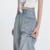 Women's Tencel Denim Wide-Leg Pants - High Waist, Slimming, Breathable, Lightweight, for Summer and Autumn