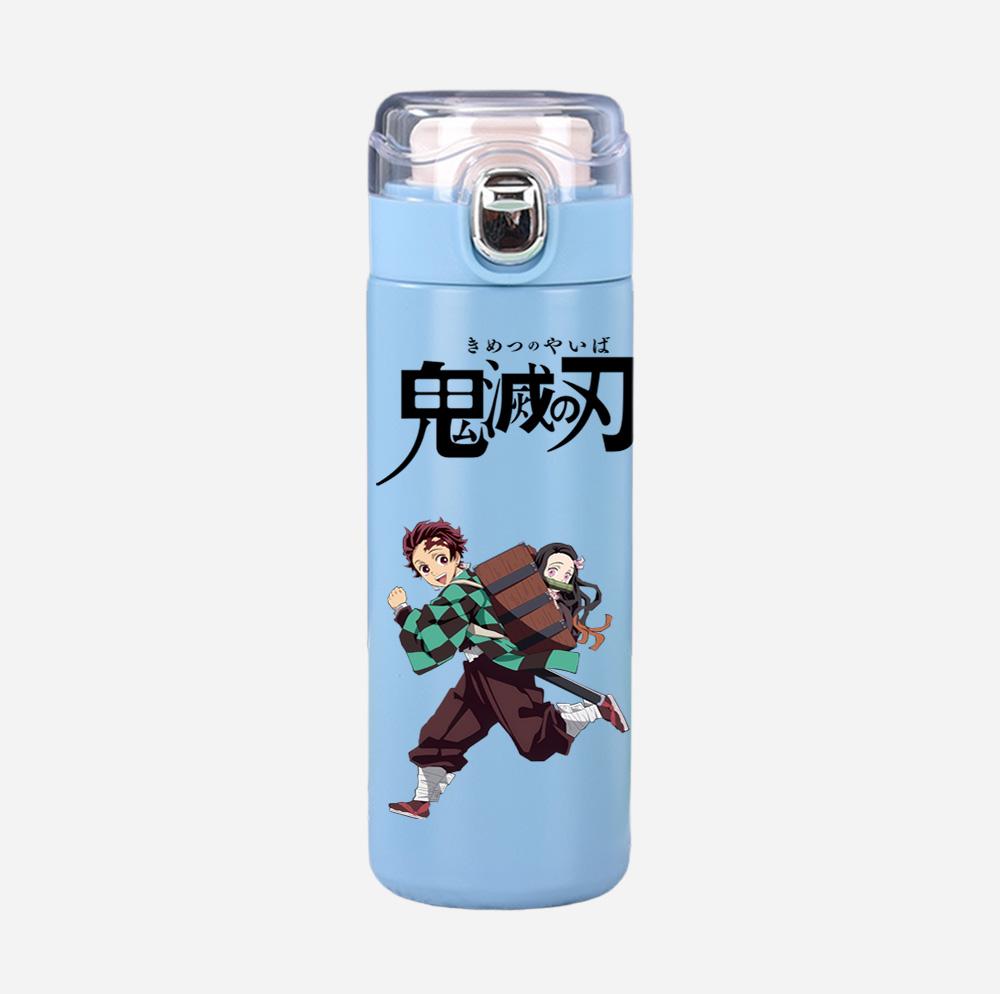 

Anime Demon Slayer Printed Thermos Cup Portable Stainless Steel Water Bottle Leak Proof Camping 400Ml Water Cup Gift