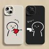 Cute Cartoon Funny Man Couple Phone Case for Iphone 11 14 13 12 15 Pro Max Mini X XR XS Max 8 7 15 Plus SE Soft Silicone Cover