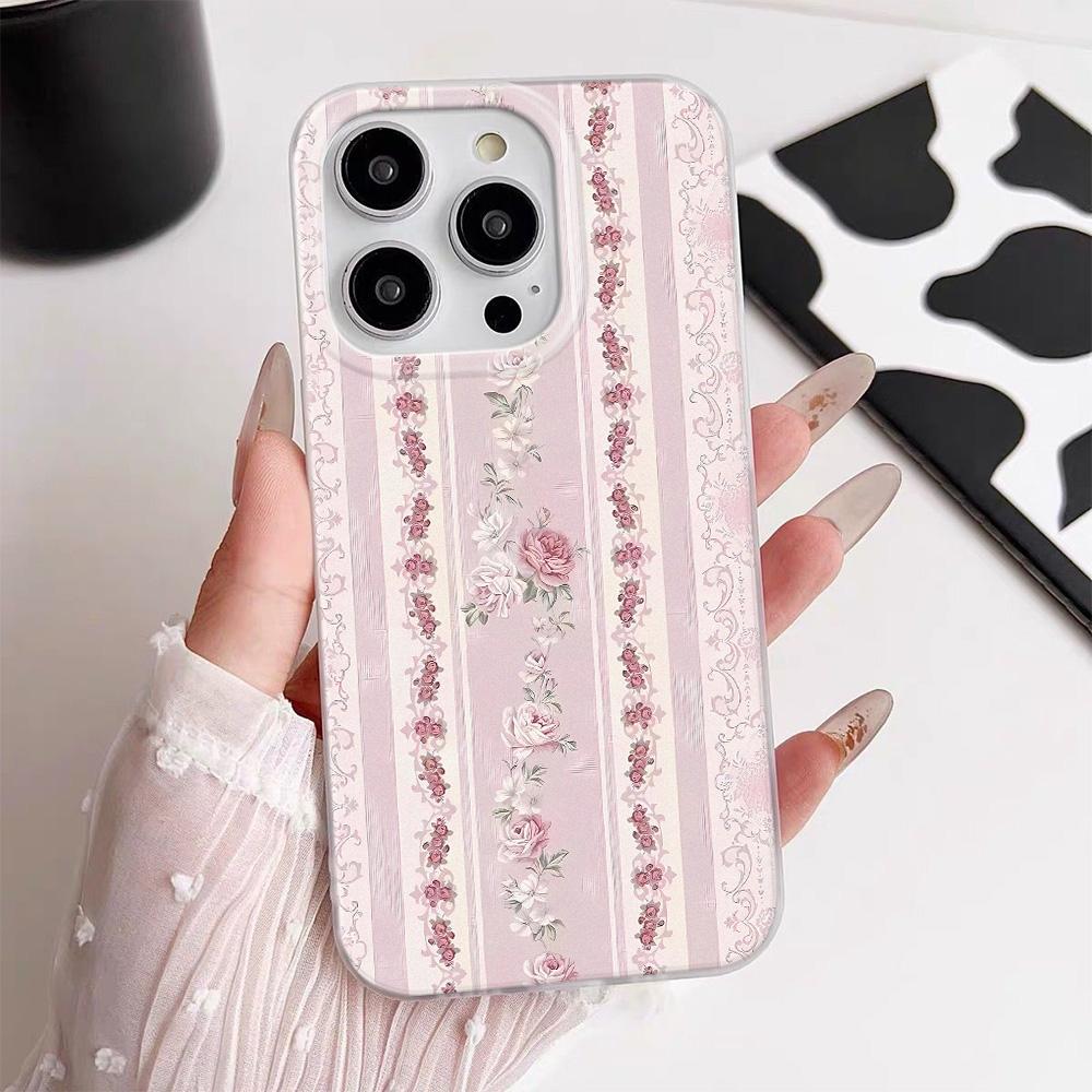 Lace Flower Phone Case For IPhone 11Pro 13 15 PIus 14 12Pro 16 17 Pro Max Case 17Air Case Clear Soft Shockproof Cover Cases