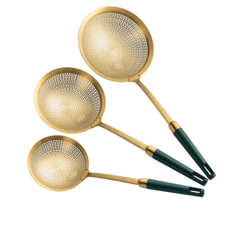 Skimmer Strainer, Colander Kitchen Tools, Frying Oil Leaking Spoon, 304 Stainless Steel Multipurpose Kitchen Cooking Tool