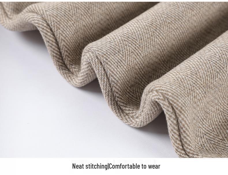 2024 Fashionable High-Waisted Woolen Pants for Middle-Aged & Elderly Women - Elastic Waist, Loose Fit, Plus Size for Autumn/Winter