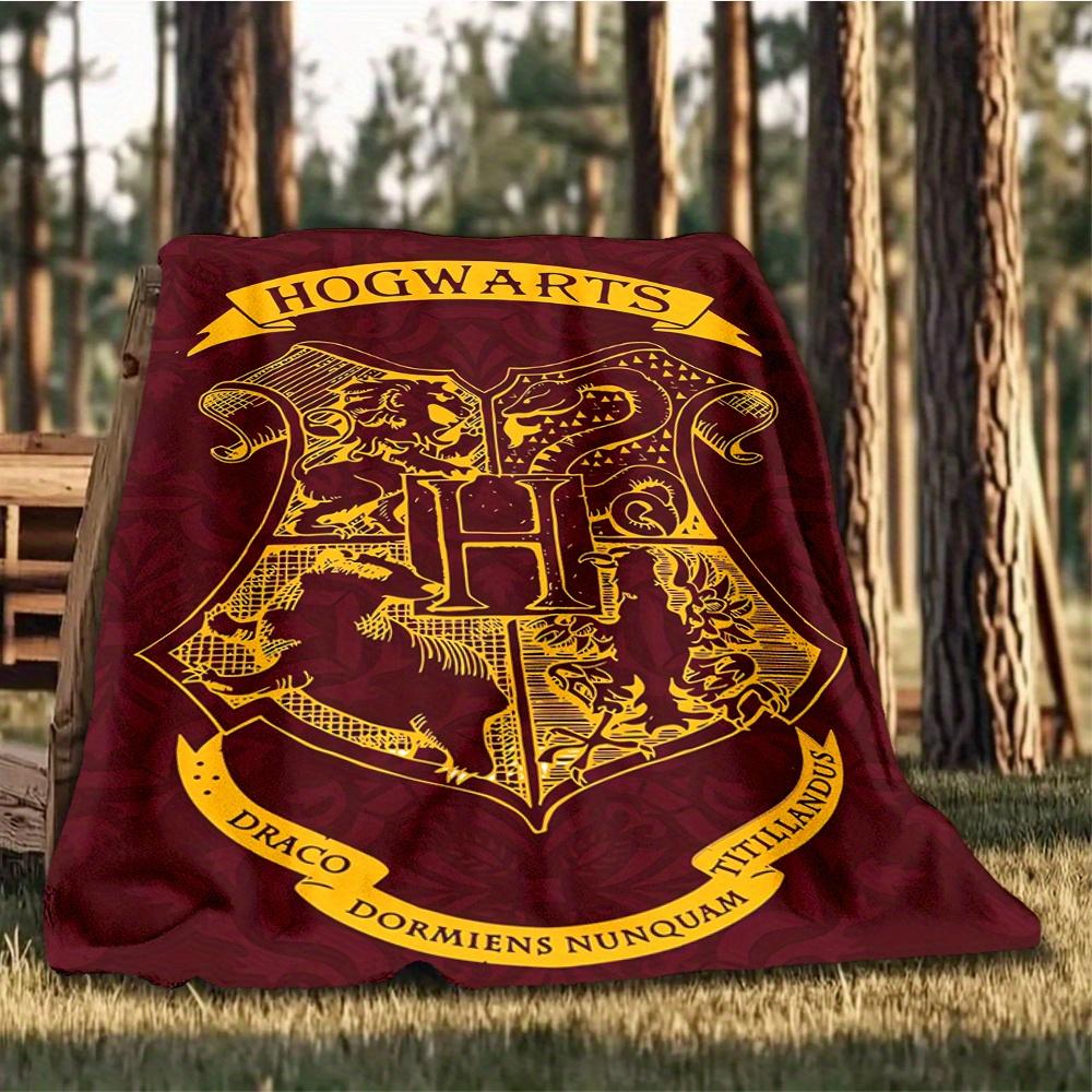 1pc Hogwarts, Crest, Coat of Arms Digital Printed Flannel Blanket, Super Soft Plush Bed Cover,Blanket for Sofa, Bed, Office, 70104