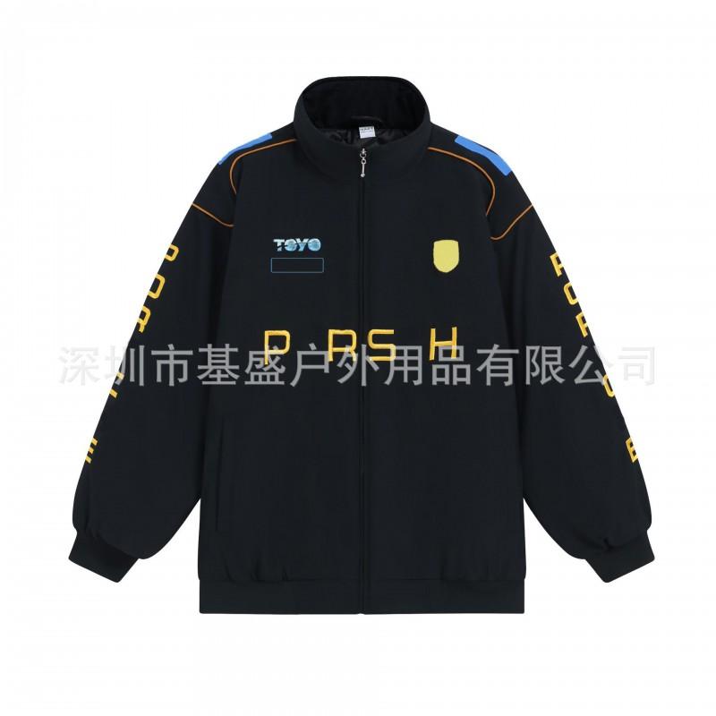 F1 Racing Embroidered Padded Jacket Retro Motorcycle Riding Baseball Coat Unisex