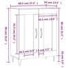 VidaXL Buffet blanc 69,5x34x90 cm bois d'ingénierie 830188