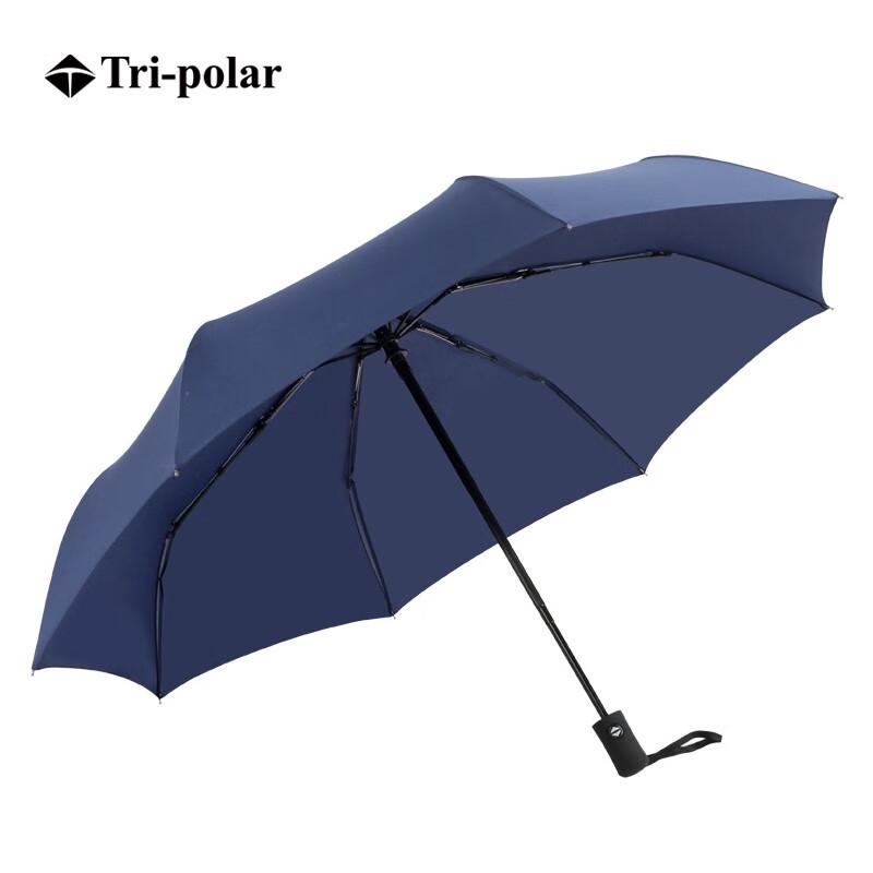 Tri-polar 23-inch Automatic Foldable Sun/Rain Umbrella